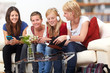 4 girls on the sofa