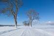 winterliche Straßen im Herbst