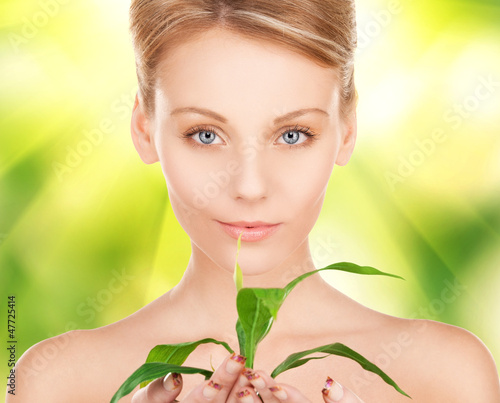 Photo: woman with sprout woman with sprout