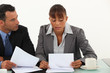 office colleagues working together