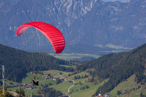 Photo: Paraglider in Austrian mountain Paraglider in Austrian mountain