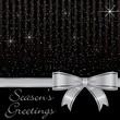 Bow and stars Christmas card in vector format.