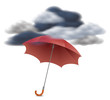 Security Concept - Umbrella Under The Rain