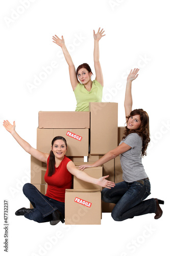 Photo: Three roommates moving out. Three roommates moving out.