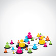 colorful people network stock vector