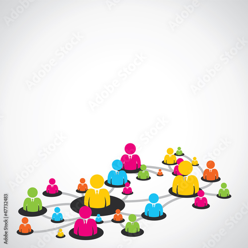 Vector: colorful people network stock vector colorful people network stock vector
