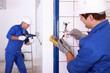 repairmen in action