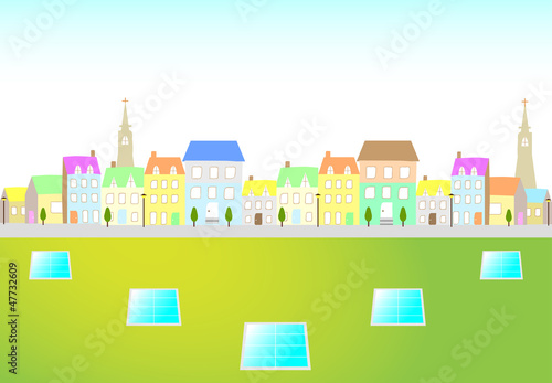 Vector: 太陽光発電 太陽光発電