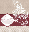 wedding damask floral card