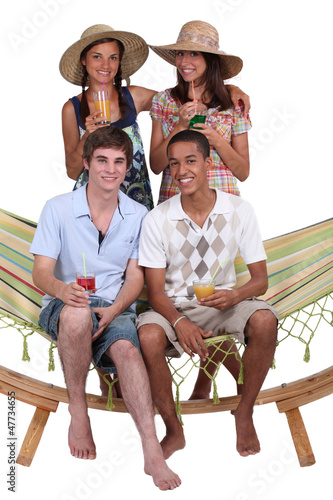 Photo: Young people on holiday together Young people on holiday together