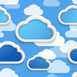 Clouds seamless background