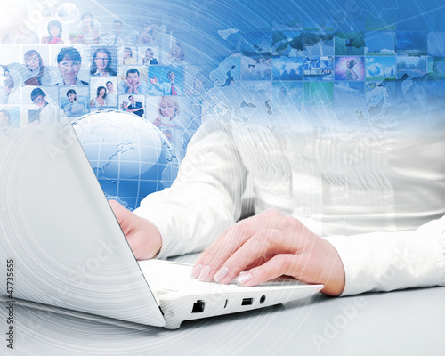 Photo: Symbol of social network Symbol of social network