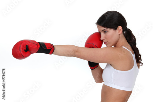 Photo: Boxer throwing a punch Boxer throwing a punch