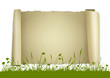 Papierrolle mit Wiese