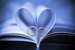 sign of a heart and beautiful golden rings