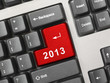 Computer keyboard with 2013 key