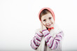 Photo: happy girl posing in studio happy girl posing in studio