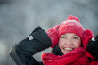 Photo: young girl basking knit scarf young girl basking knit scarf