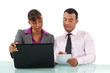 Businesspeople working together