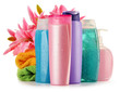 Photo: Plastic bottles of body care and beauty products Plastic bottles of body care and beauty products