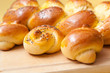 home made challah egg bread and buns