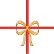 golden and red gift ribbon