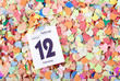 Konfetti mit Kalenderblatt Fasching 2013 III