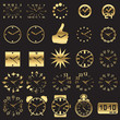 Set of watch icons - silhouette
