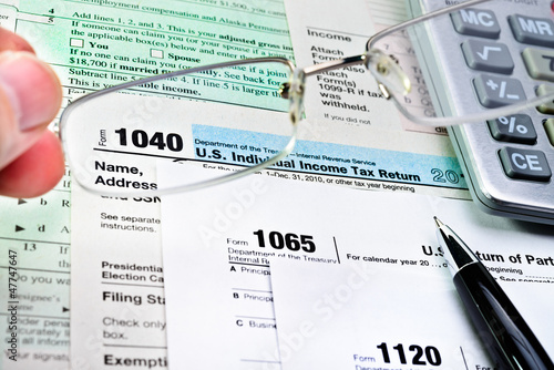 Photo: Tax forms Tax forms