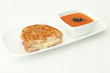 grilled cheese sandwich with tomato soup