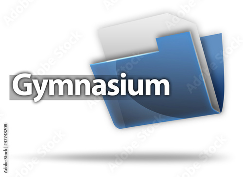 Illustration: 3D-Style Mappe "Gymnasium" 3D-Style Mappe "Gymnasium"
