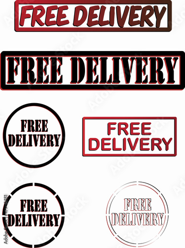 Vector: FREE DELIVERY SIGNS FREE DELIVERY SIGNS