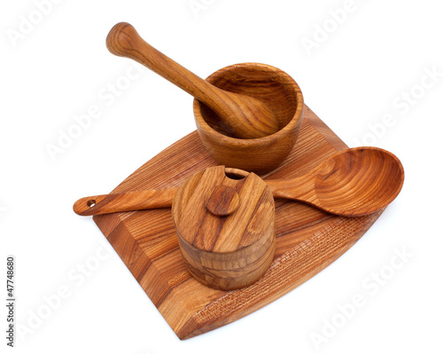 Photo: wood craft isolated on white background wood craft isolated on white background