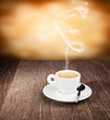 Coffee still life with free space for text