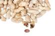 Photo: Peanuts isolated on white background Peanuts isolated on white background