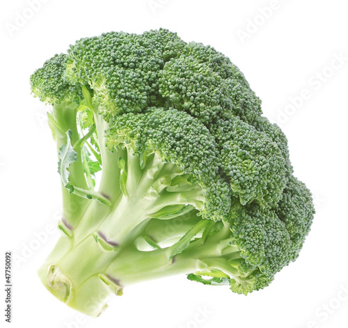 Photo: Vegetables, fresh broccoli on a white background. Vegetables, fresh broccoli on a white background.