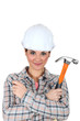 Woman with a hammer