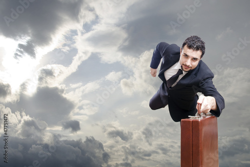 Photo: Flying businessman, Flying businessman,