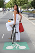 woman on a bike