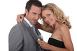 Couple drinking champagne