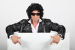 portrait of a man in rocker costume