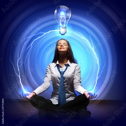 Photo: Creativity cocept with light bulb Creativity cocept with light bulb