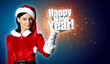 Photo: Portrait of girl wearing santa claus clothes Portrait of girl wearing santa claus clothes