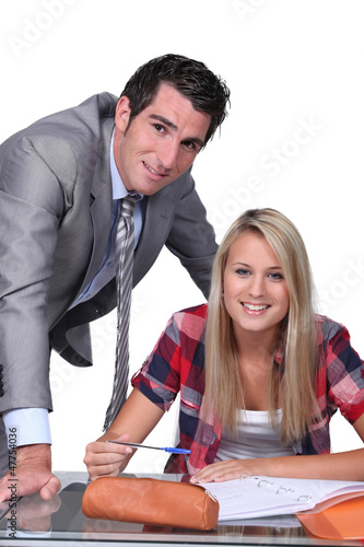 Photo: A professor and his pupil A professor and his pupil