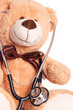 Teddy bear with stethoscope