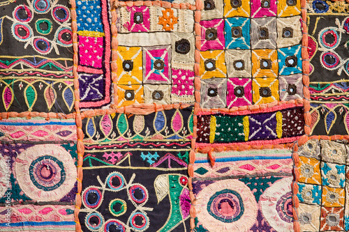 Photo: Indian patchwork carpet in Rajasthan, Asia Indian patchwork carpet in Rajasthan, Asia