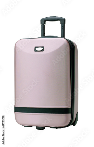 Photo: Convenient purple luggage with wheels Convenient purple luggage with wheels