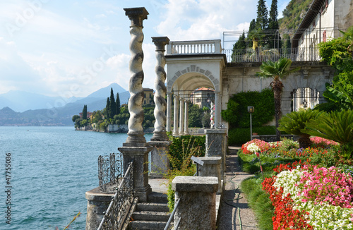 Photo: View to the lake Como from villa Monastero. Italy View to the lake Como from villa Monastero. Italy