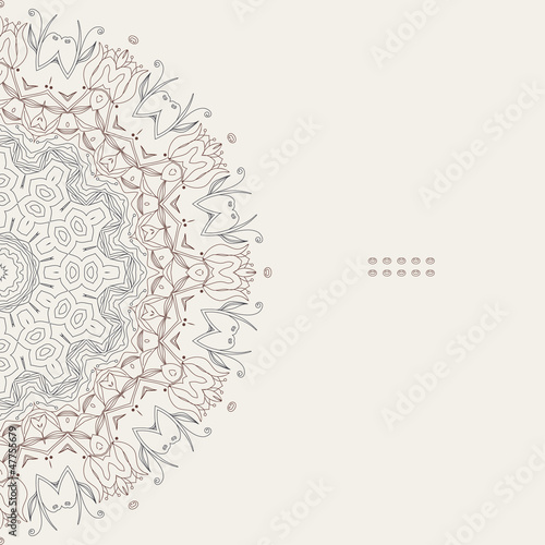 Vector: Ornamental round lace pattern Ornamental round lace pattern
