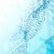 a dna in medical colour background